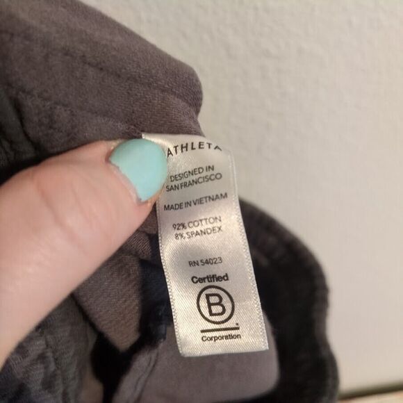 ATHLETA WOMEN'S 0 BLACK OLIVE GREEN ELASTIC WAIST CAMO FARALLON JOGGER PANTS - Picture 9 of 9